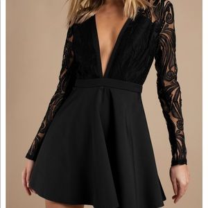 NWT Tobi black skater dress